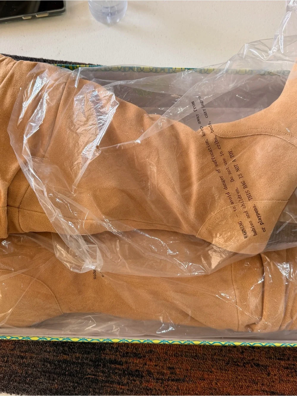 Hot in Hollywood Slouch Over-the-Knee Boots in Taupe NIB